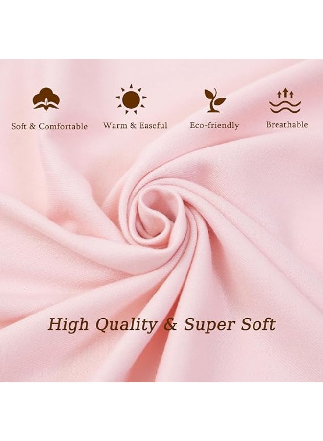 Cashmere Scarf and Shawl With Tassels for Women - Soft, Elegant for Wedding Parties (Pale Pink) - Image 3