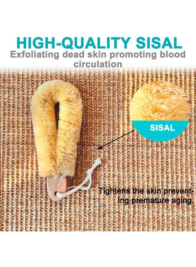 Mr.Cui'shop 2PACK Quality SISAL All Natural Spa Foot Brush with Wooden Handle - Dry or Wet Use - 7.3 inch Length - Exfoliates, Improves Blood Circulation, Cellulite Reduction - Image 4