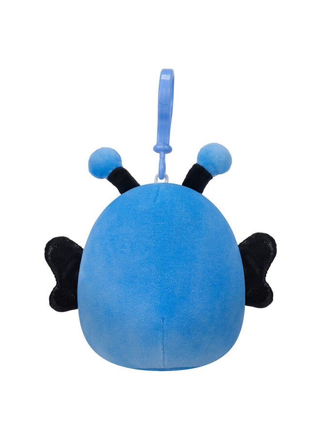 Squishmallows Little Plush 3.5 inch Clip-On Waverly Blue Butterfly with Dark Blue Wings Officially Licensed Kellytoy Plush Toy Colorful Soft Gift for Kids Girls & Boys Washable Squishy Stuff Toy Multicolor All Age  - Image 2