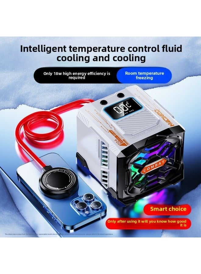 Mobile Phone Cooling Fan Game Battery Digital Display Refrigeration Magnetic Back Clip X76A Semiconductor-Color:FY01 Liquid Tablet Universal - Image 1