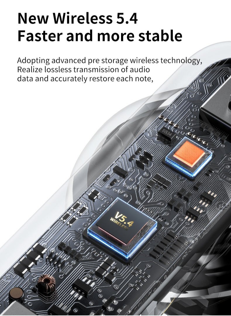 Generic Wireless Bluetooth Earphones, Bluetooth 5.4 Headphones with Multi-Function Touch Screen, ANC/ENC Noise Cancelling, Earbuds for iPhone/Android  - Image 5