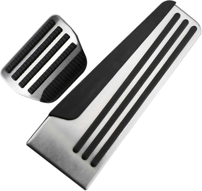 أغطية دواسات السيارة من الفولاذ المقاوم للصدأ 2 قطعة AT لإنفينيتي EX25 EX35 EX37 2008 2021 - Image 1