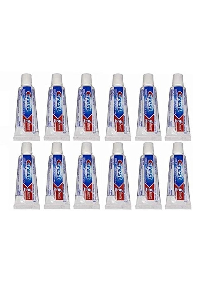 Crest - Travel Size Regular Toothpaste - .85 Oz (Pack of 12) - Image 1
