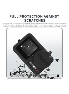 جنرال واقي عدسة كاميرا DJI Osmo Action 4 / Action 3 من السيليكون حافظة سيليكون أوزمو أكشن 3/4 ملحقات الكاميرا مع حبل  - Image 2