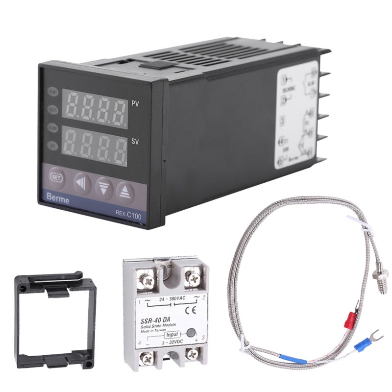 PID Temperature Controller: AC110V-240V High Precision Industrial Grade - Rapid Response Self-tuning Digital LED Temperature Control for Industrial Equipment, Food Incubator and Oven Use - Image 1