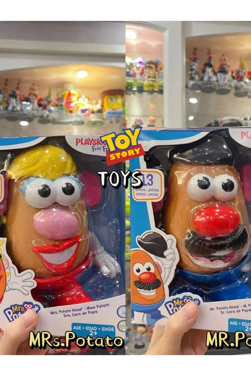 عبوتان من مجسمات شخصيات ديزني الكلاسيكية "مستر بطاطس" و"مسز بطاطس" (18 سم) من فيلم "حكاية لعبة 3" - هدايا تعليمية