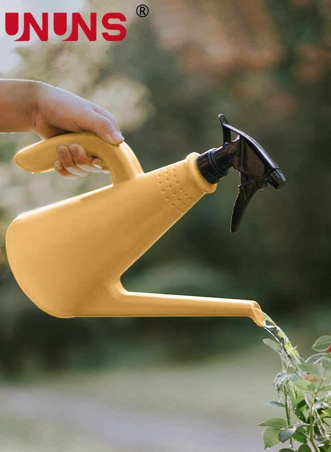 UNUNS Watering Can,2-in-1 Watering Can and Sprayer,Multifunctional Small Watering Cans,Spray Bottle,Watering Can for Indoor Plants House Plant Garden Flower Office,Brown - Image 3