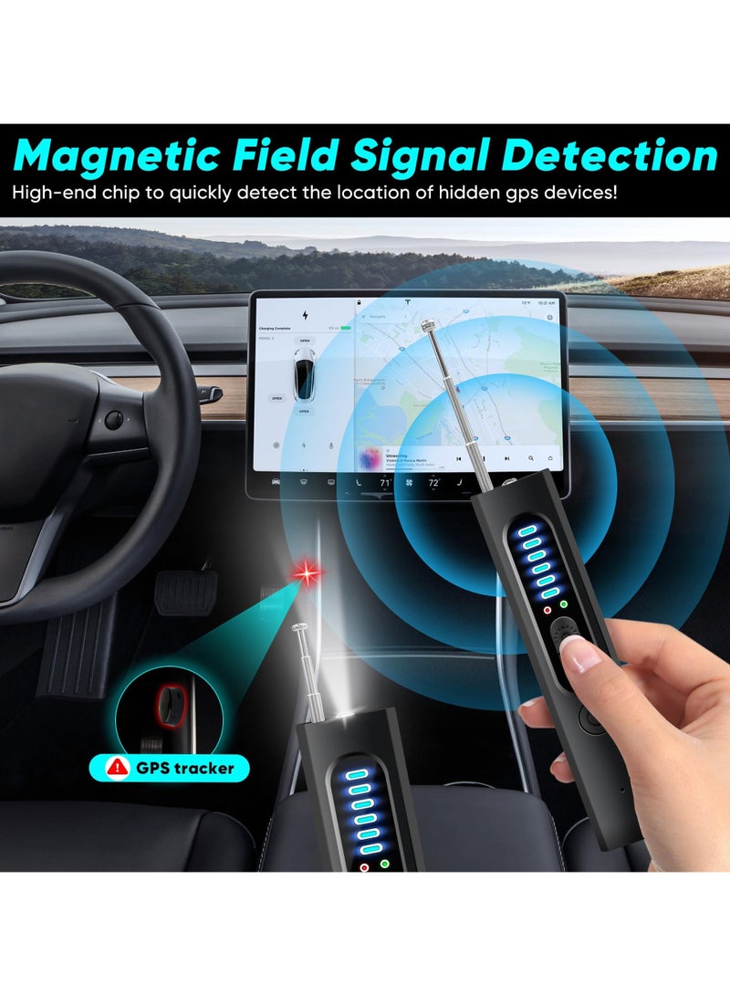 SYOSI Hidden Camera Detector, Anti-Spy Camera Detector, Hidden Device GPS Detector, Bug Detector, RF Wireless Signal Scanner, Camera Detector for Hotels, Home, Office, 5 Levels Sensitivity - Image 2