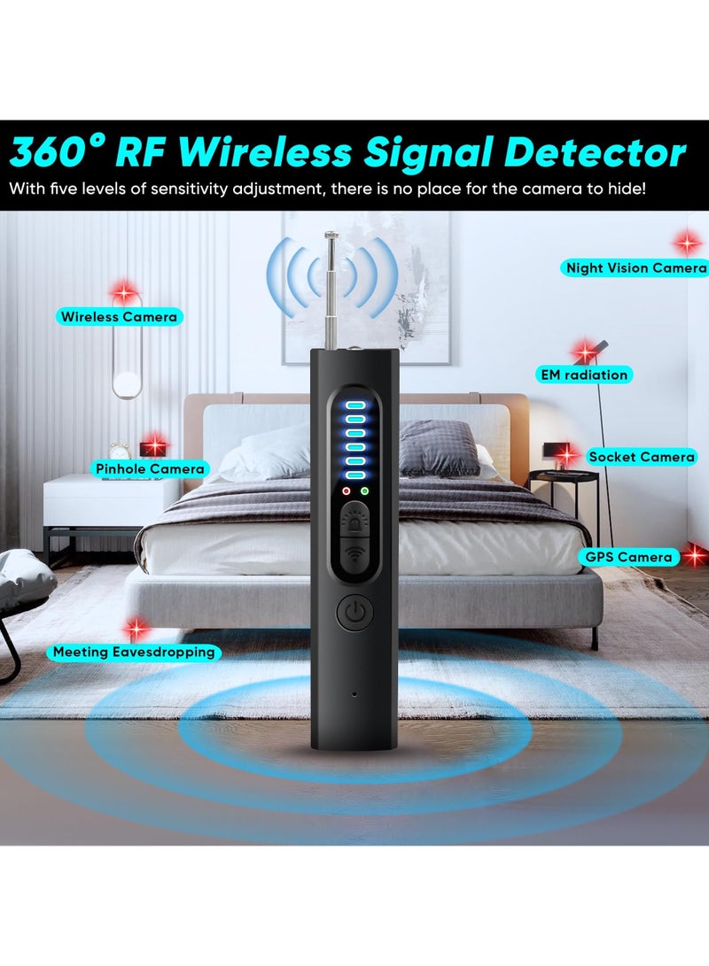 SYOSI Hidden Camera Detector, Anti-Spy Camera Detector, Hidden Device GPS Detector, Bug Detector, RF Wireless Signal Scanner, Camera Detector for Hotels, Home, Office, 5 Levels Sensitivity - Image 4
