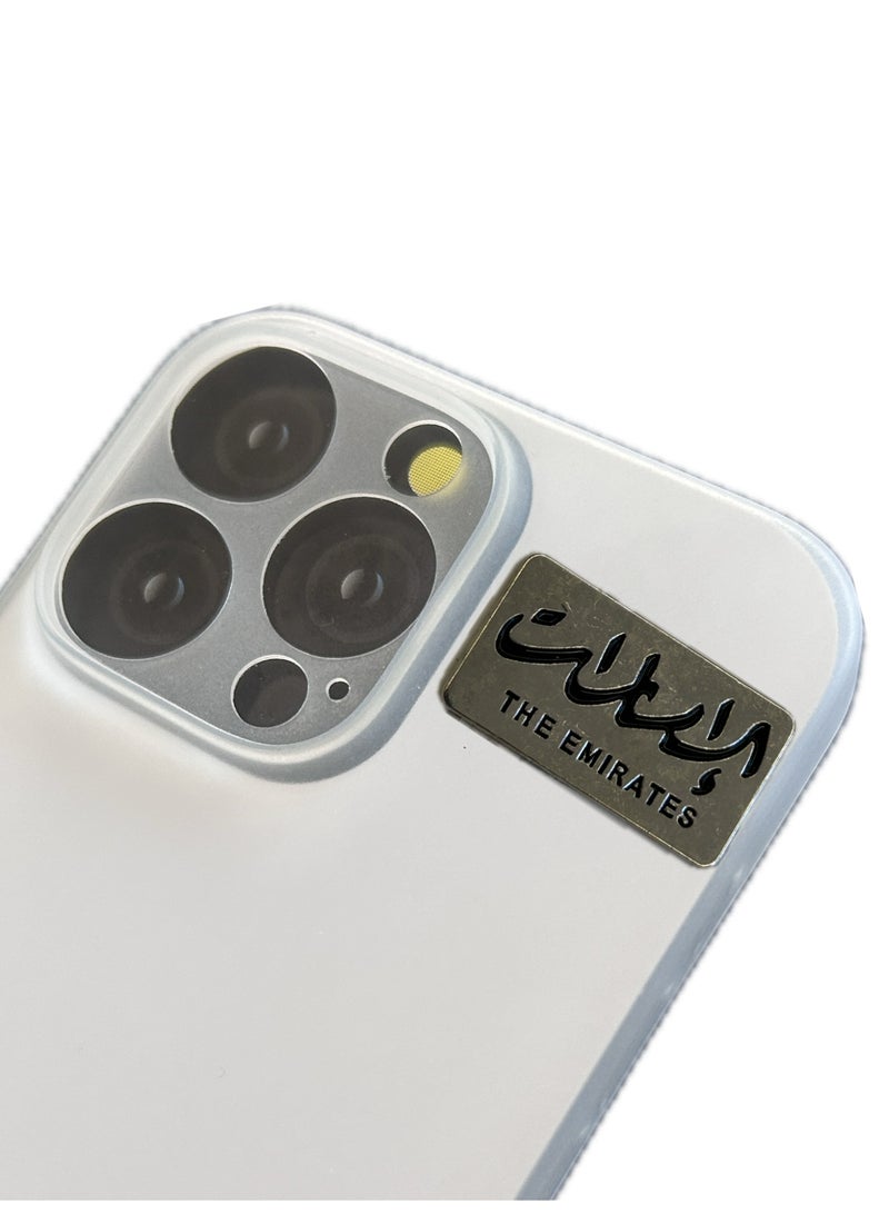 4 قطع من الملصقات المعدنية - ملصق الإمارات وملصق توقيع الشيخ زايد وملصق الحصان وملصق الشيخ زايد - معدن عالي الجودة للهواتف المحمولة وأجهزة الكمبيوتر المحمولة وحقائب الظهر وغيرها. - Image 3