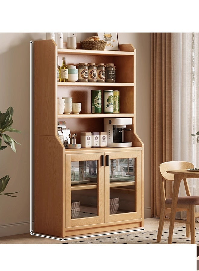 إن كي أكس خزانة تخزين داخل غرفة المعيشة خشب لون بني 80*30*180 سم - Image 2