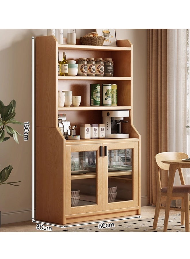 إن كي أكس خزانة تخزين داخل غرفة المعيشة خشب لون بني 80*30*180 سم - Image 3