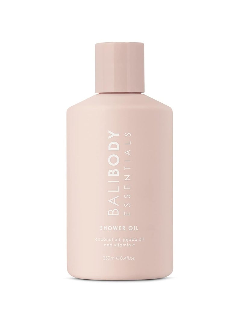 Bali Body Bali Body Essentials Shower Oil | In-Shower Body Oil Hydrates & Repairs All Skin Types | Moisturising, Soothing Chamomile & Coconut | 100% Vegan, Cruelty Free, Australian Made (250 ml/8.4 fl oz)  - Image 1
