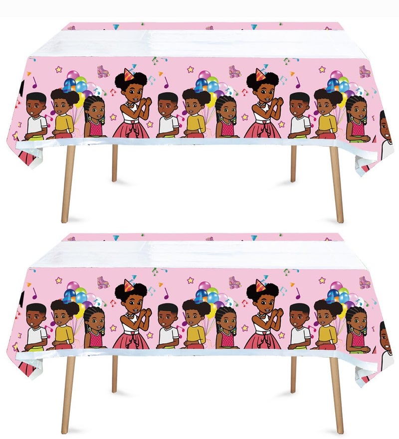 Losede 2pcs Birthday Party Tablecloth Table Cover, Birthday Supplies Decorations (70'' x 42'') (3) - Image 1