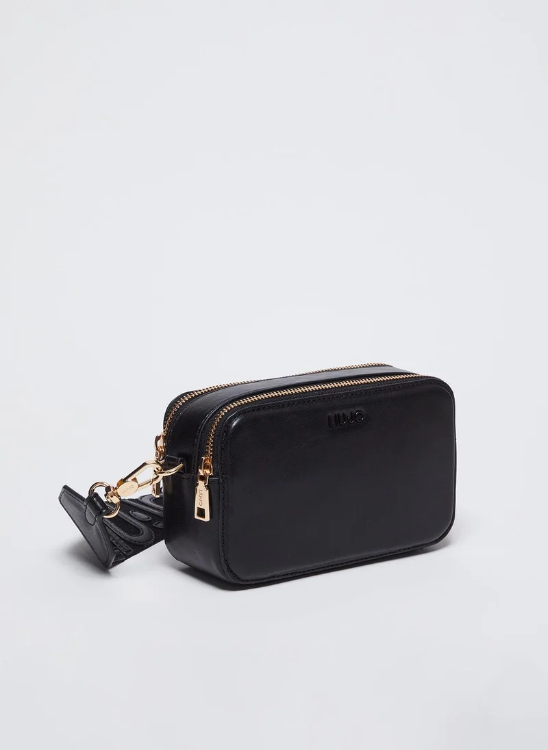 Liu Jo Black crossbody bag with maxi-logo