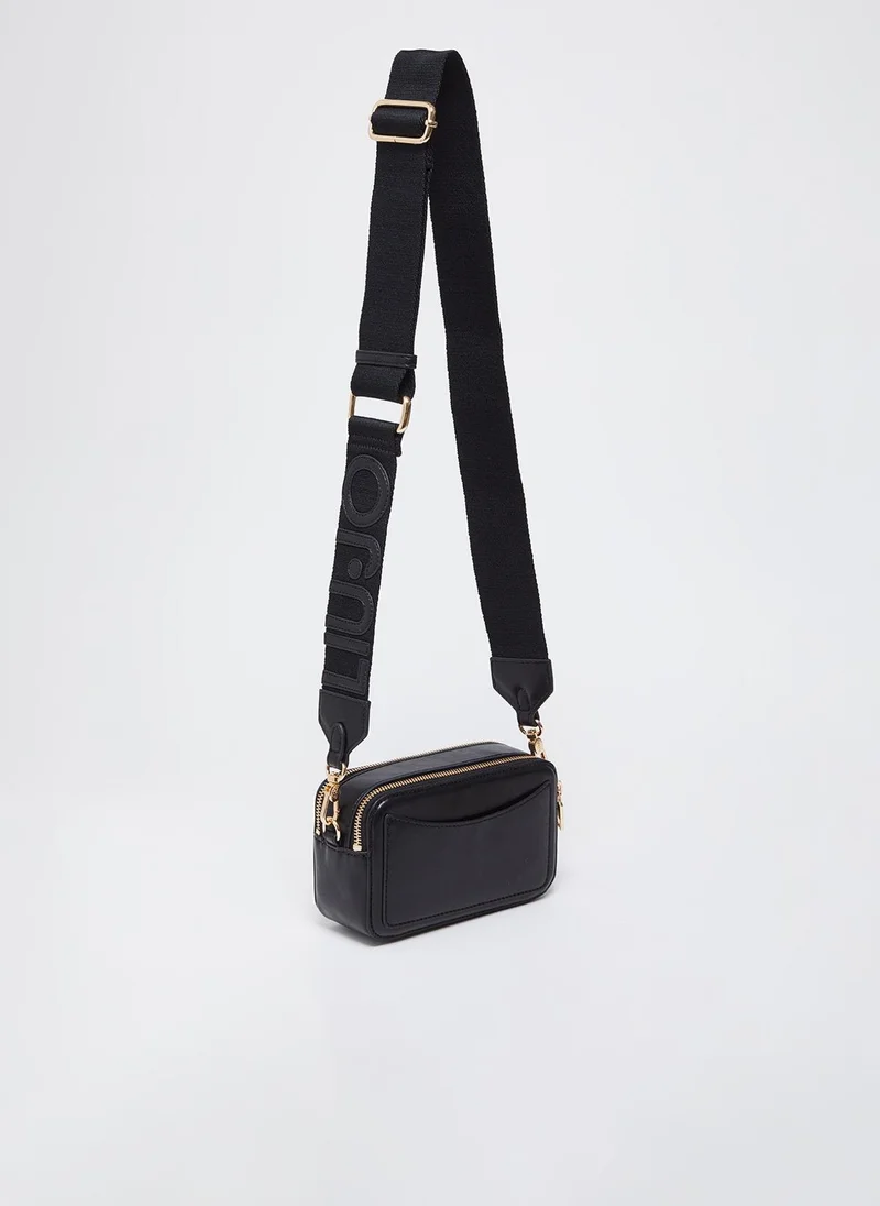 Liu Jo Black crossbody bag with maxi-logo