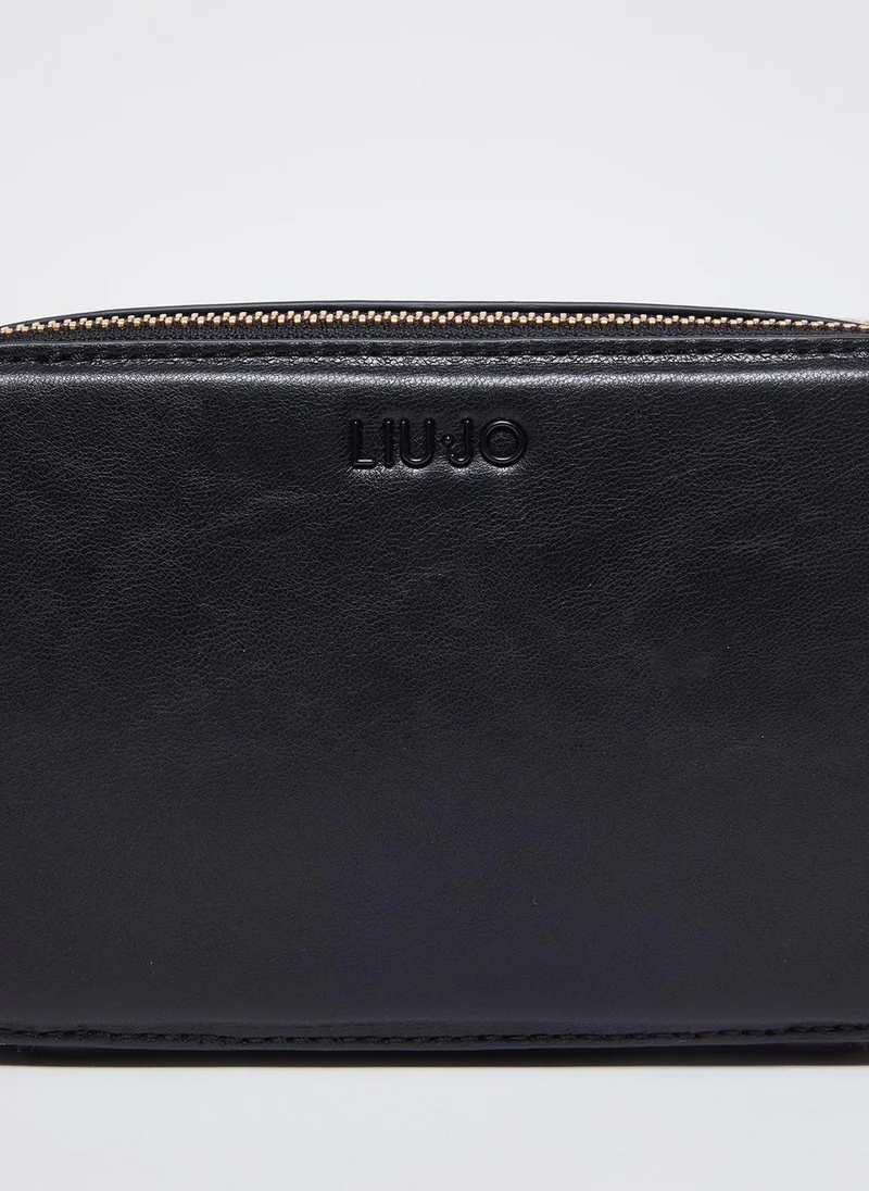 Liu Jo Black crossbody bag with maxi-logo