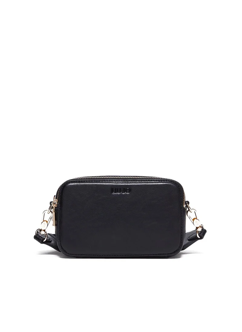 Liu Jo Black crossbody bag with maxi-logo