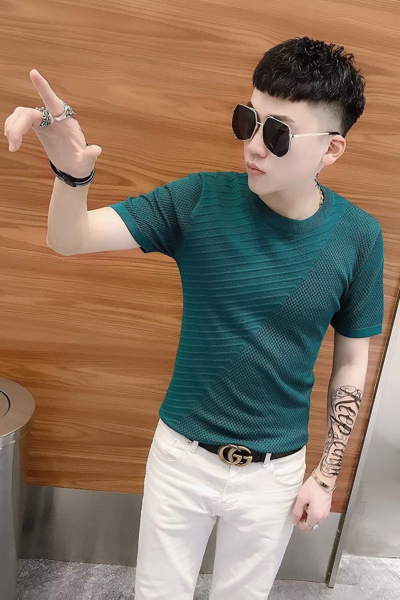 New Short-Sleeved T-Shirt Men'S Summer Korean-Style Trendy Simple Half-Sleeved Top Hong Kong-Style Loose Casual Trendy Brand T-Shirt - Image 3