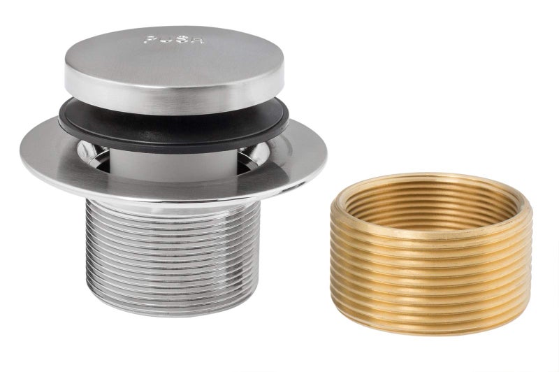 Artiwell Tip-Toe Tub Trim Set with Two-Hole Overflow Faceplate, Replacement Bath Drain Trim Kit with 2-Hole Overflow Faceplate and Universal Fine/Coarse Thread (Brushed Nickel) - Image 4