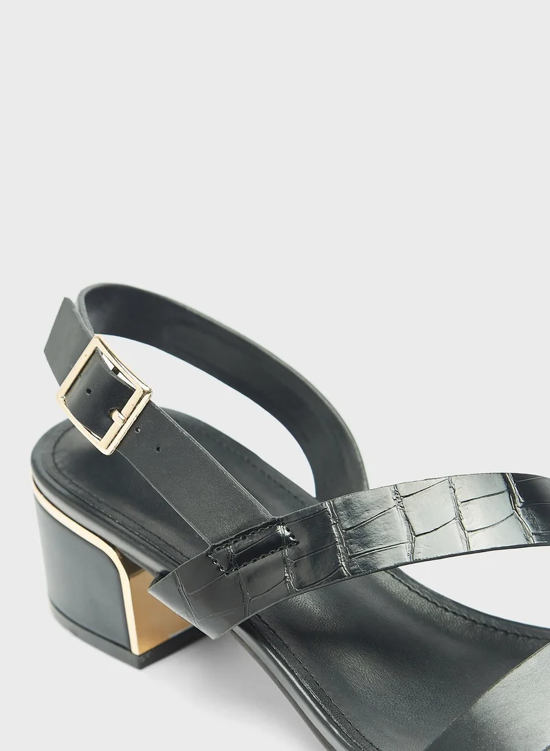 shoexpress Ankle Strap Mid Heel Sandals