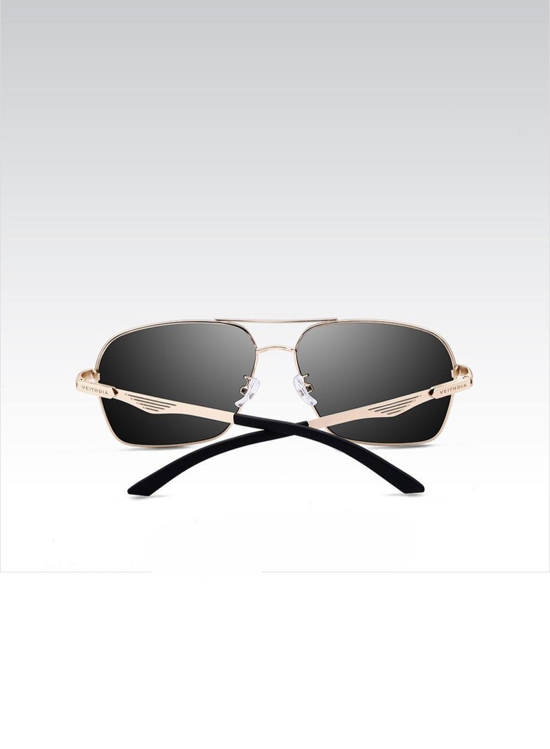 Veithdia Men's Polarized UV400 Square Frame Sunglasses - Image 3