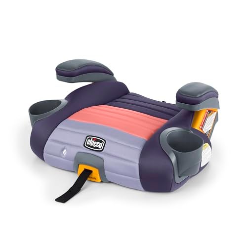 Chicco GoFit ClearTex Plus Backless Booster Car Seat Latch Attachment QuickRelease Latch Removal Portable Car Booster Seat for Children at Least 4 Years Old and 40110 lbs SunsetPurple - Image 1