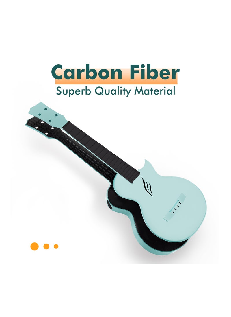 enya Enya Concert Ukulele Nova U 23’’ Carbon Fiber Travel Ukulele with Beginner Kit includes case, strap, capo and strings  - Image 3