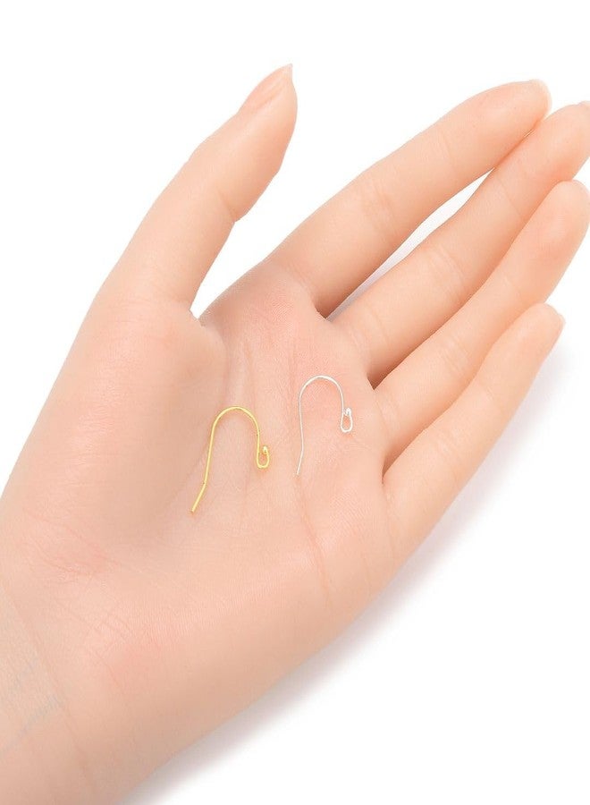 Adabele 50pcs Hypoallergenic Ball End Fish Earring Hooks 22mm Ear Wire (0.7mm/21 Gauge) 18K Yellow Gold Plated for DIY Craft Earrings Jewelry Making CF242-2 - Image 2