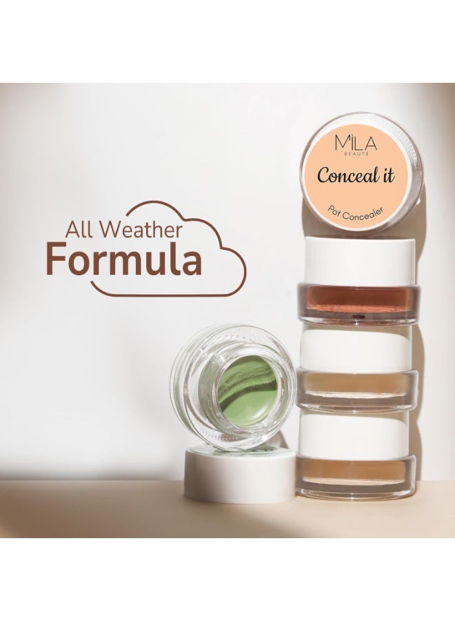 ميلا بيوتي مصحح عيوب البشرة (كونسيلر) "Conceal It" من ميلا بوتيه (Mila Beauté) مع فرشاة | غني بعامل حماية من الشمس (SPF 15) وفيتامين E | تركيبة خفيفة الوزن | تغطية تدوم طويلاً | لمسة نهائية مطفية (مات) طبيعية | يغطي جميع عيوب البشرة | سهل الدمج (درجة Rich Vanilla) - Image 3