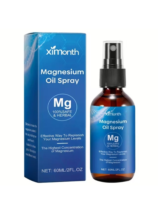 ximonth Soothing Magnesium Oil Spray for Muscles, Skin Health, Relaxation, and Body Replenishment – Natural Mineral Formula in a Convenient Spray for Quick Application and Everyday Personal Care - Image 1