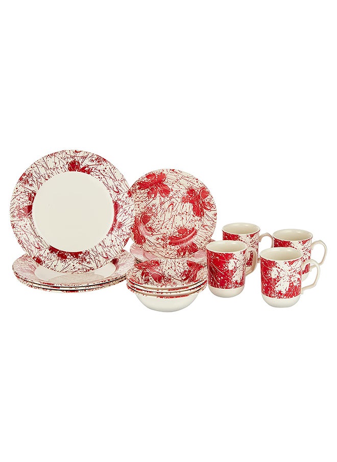 Claytan Claytan Splatters Pink Dinner Set 16 pcs  - Image 1