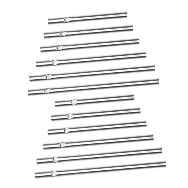12 Pcs DIY Metal Wind Chime Pipes Kit for Outdoor Garden Decoration Crafting - Image 2