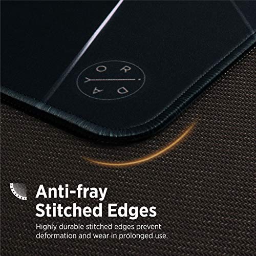 Oriday Large Gaming Mouse Pad, Extended XXL (35.4x15.7x0.11 in), Long Non-Slip Rubber Base Mousepad, Stitched Edges, Waterproof Keyboard Desk Mat for Game, Work, Office, Home Decor (Black Chic) - Image 5