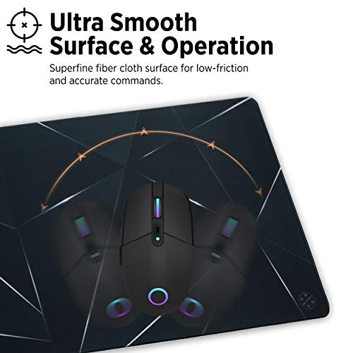 Oriday Large Gaming Mouse Pad, Extended XXL (35.4x15.7x0.11 in), Long Non-Slip Rubber Base Mousepad, Stitched Edges, Waterproof Keyboard Desk Mat for Game, Work, Office, Home Decor (Black Chic) - Image 4