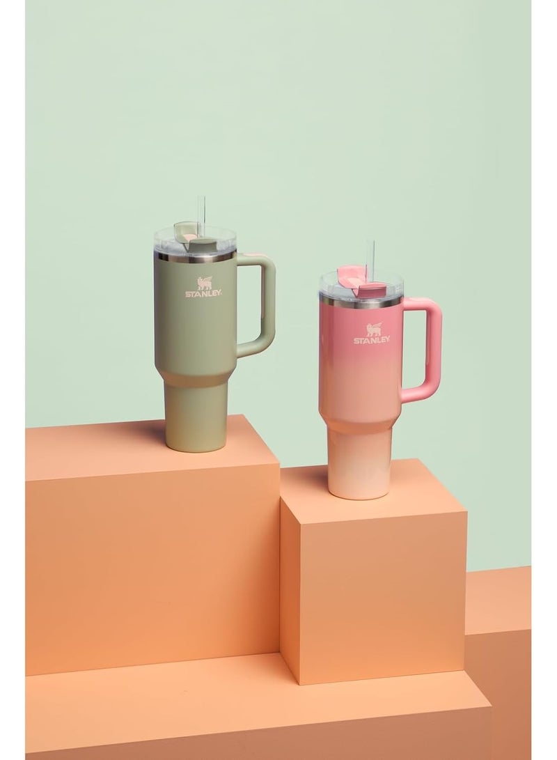 Stanley 40oz Quencher H20 Flowstate Stainless Steel Vacuum Insulated Tumbler with Lid and Straw for Water, Iced Tea or Coffee, Smoothie and More, Cream - Image 4