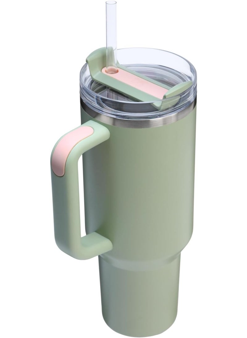 Stanley 40oz Quencher H20 Flowstate Stainless Steel Vacuum Insulated Tumbler with Lid and Straw for Water, Iced Tea or Coffee, Smoothie and More, Cream - Image 3