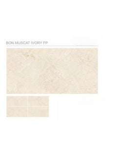 SOMANY Bon Muscat Ivory FP Polished Ceramic Floor Tiles – 600x1600mm, 11mm Thickness, 1.44 SQM | Premium Luxury Ivory Flooring for Modern Interiors  - Image 1