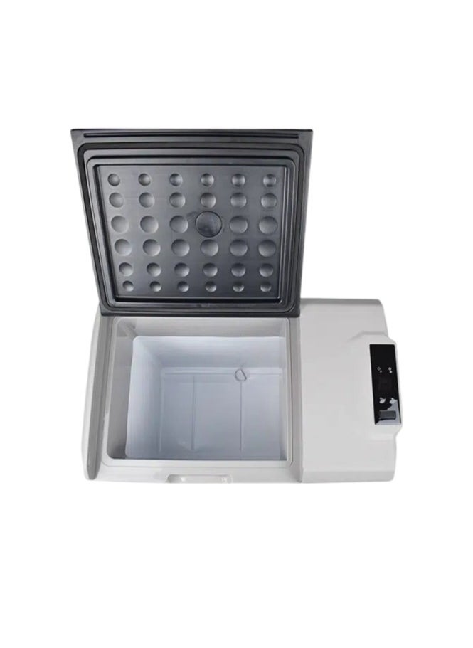 Royal - ROYAL - Portable Car Mini Fridge, 2 Zone 50 Liter Freezer Compressor with Trolley, Voltage AC (Adaptor): 100V-240V, 50-60Hz Voltage DC 12V/24V, Refrigerant: R134a(24g) (YHA50) (Black & Off-white) - Image 1
