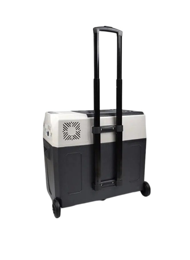Royal - ROYAL - Portable Car Mini Fridge, 2 Zone 50 Liter Freezer Compressor with Trolley, Voltage AC (Adaptor): 100V-240V, 50-60Hz Voltage DC 12V/24V, Refrigerant: R134a(24g) (YHA50) (Black & Off-white) - Image 1