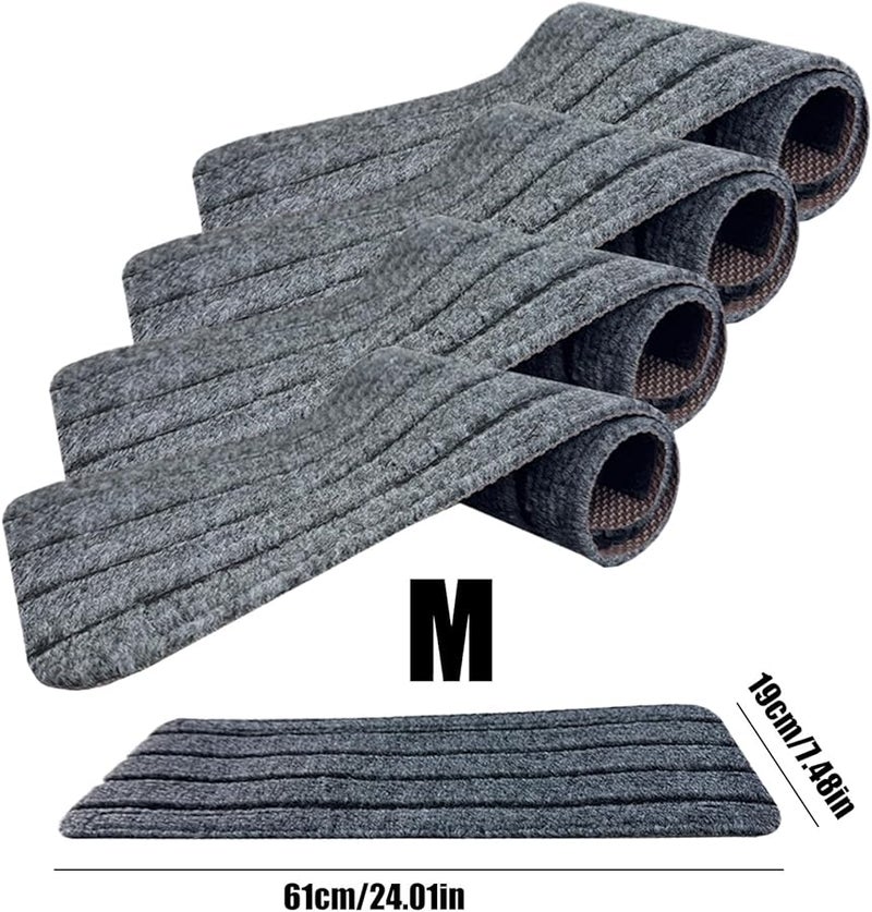 Non Slip RV Stair Covers 4 Pack Sturdy Stain Resistant Pet Friendly Vehicle Step Mats Silver - Image 3