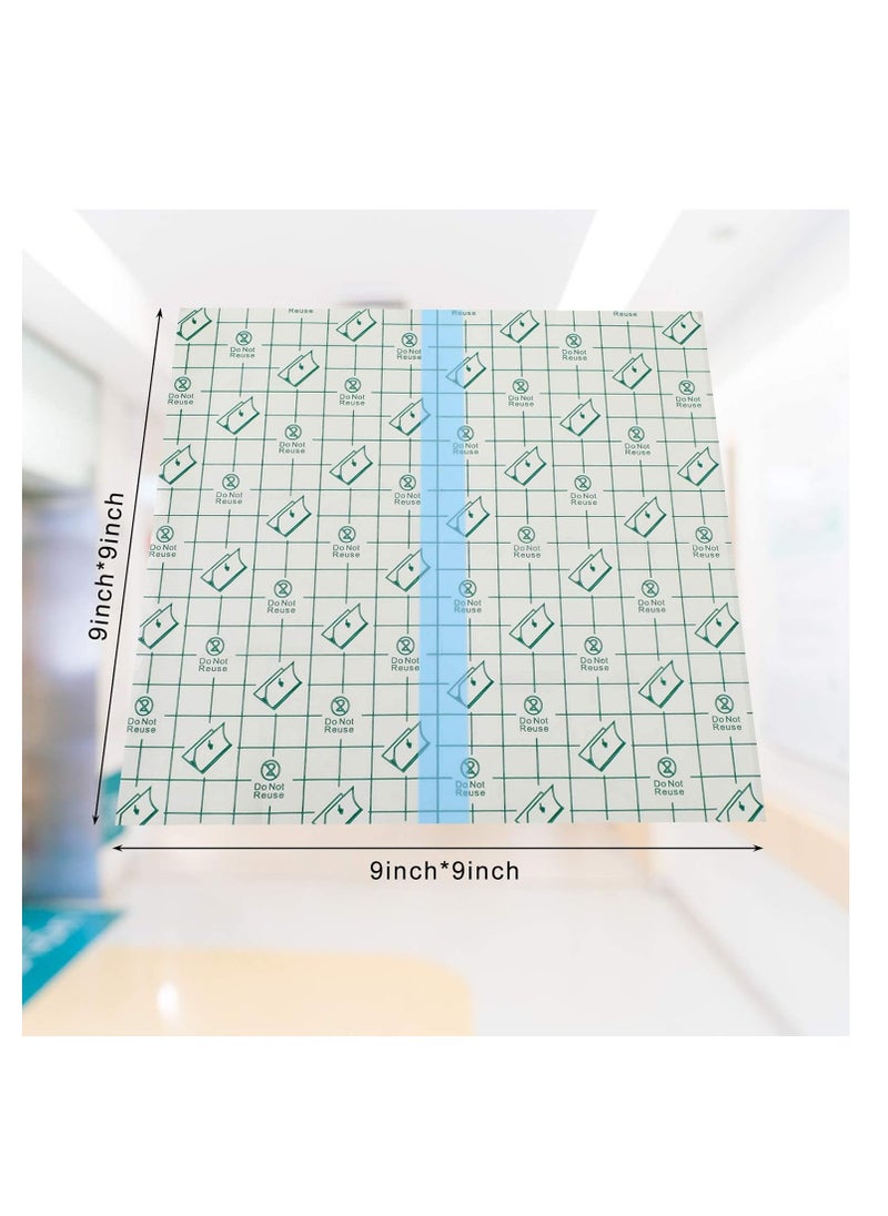 SYOSI - 24Pcs Waterproof Bandage, 8x8In Transparent Film Dressing Clear Shower Patch Cover Tattoo Stretch Adhesive Bandage Tape for Showering Swimming Protector - Image 1
