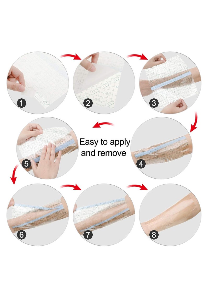 24Pcs Waterproof Bandage, 8x8In Transparent Film Dressing Clear Shower Patch Cover Tattoo Stretch Adhesive Bandage Tape for Showering Swimming Protector - pzsku/ZA2572B387B964D148C90Z/45/_/1695711283/70525eb6-0e4e-49eb-9fb8-fd63a90f9842