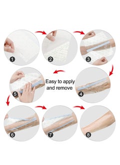 SYOSI 24Pcs Waterproof Bandage, 8x8In Transparent Film Dressing Clear Shower Patch Cover Tattoo Stretch Adhesive Bandage Tape for Showering Swimming Protector  - Image 3