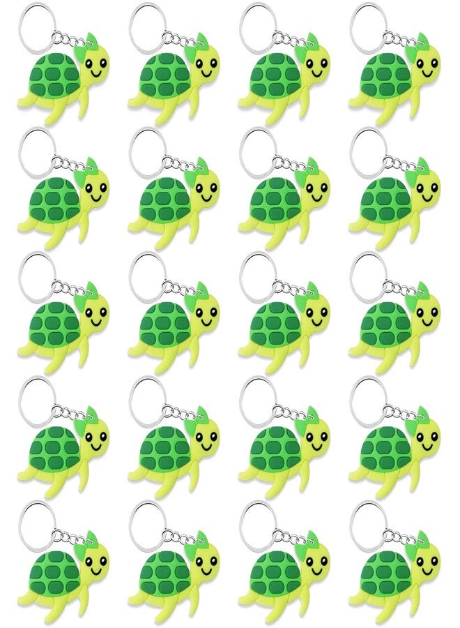 CiciBear 24 Pack Sea Turtle Keyring Party Decorations for Guests, Underwaterworld Party, Kids Birthday, Summer Party, Beach Holiday Party Supply, Animal Baby Shower, School Reward - Image 1