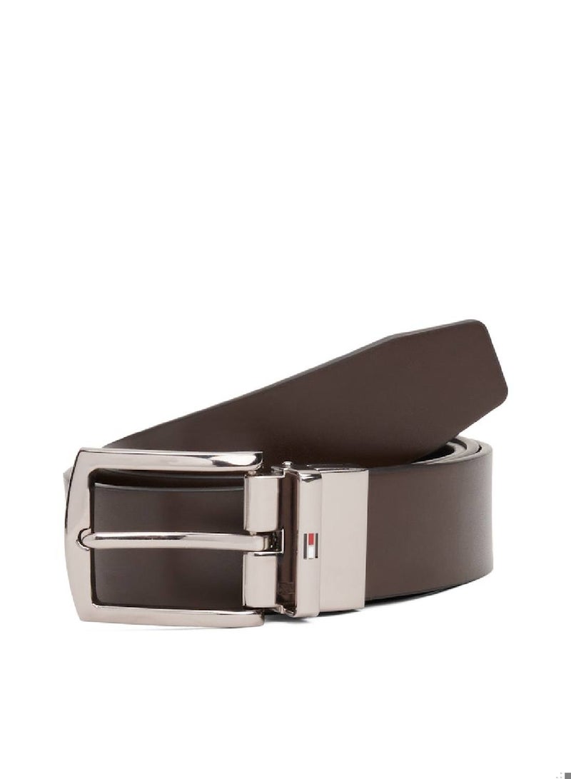 TOMMY HILFIGER Denton Reversible Square Buckle Leather Belt - Image 5