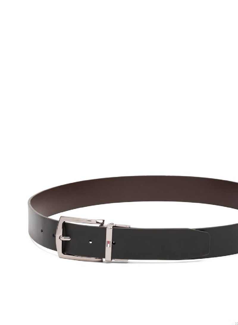 TOMMY HILFIGER Denton Reversible Square Buckle Leather Belt - Image 3