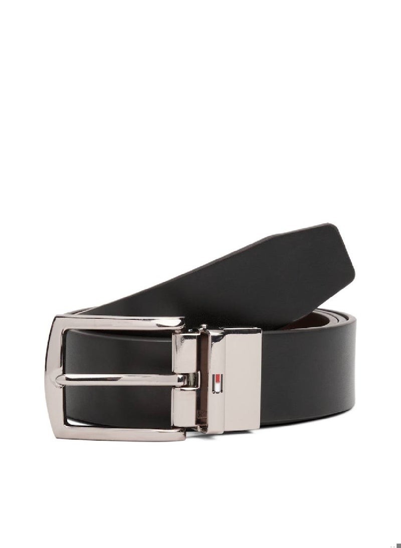 TOMMY HILFIGER Denton Reversible Square Buckle Leather Belt - Image 1