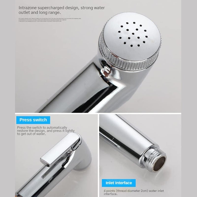 YS0911 Portable Bidet Sprayer Set with Spring Hose & Holder - Warm Water Handheld for Toilet & Cloth Diaper Sprayer - Image 4