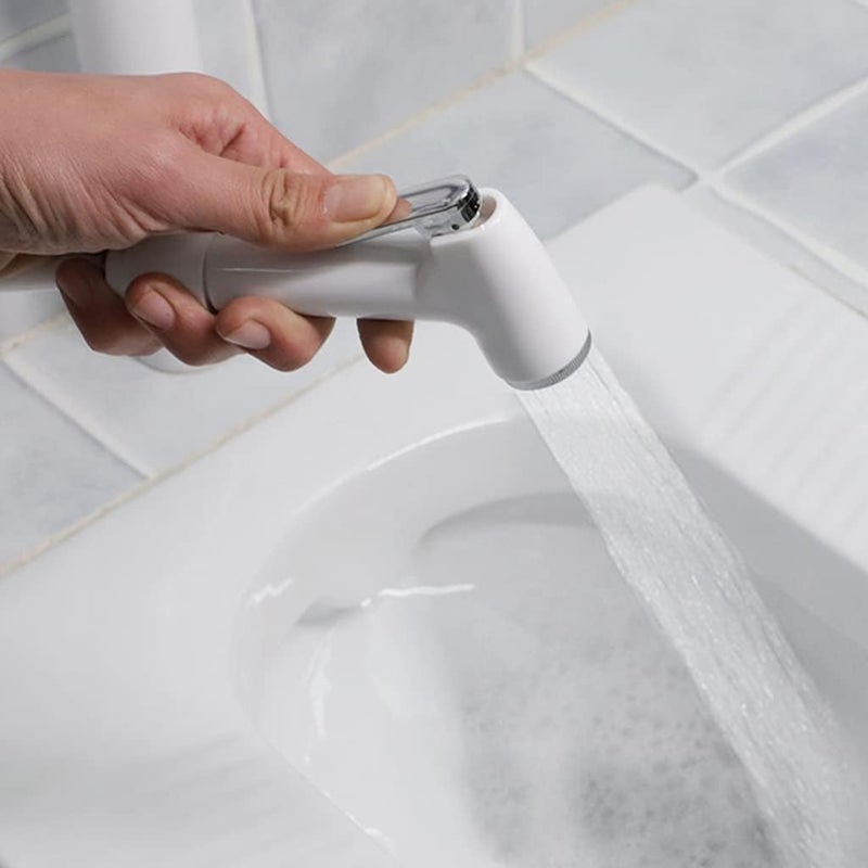 YS0911 Portable Bidet Sprayer Set with Spring Hose & Holder - Warm Water Handheld for Toilet & Cloth Diaper Sprayer - Image 2